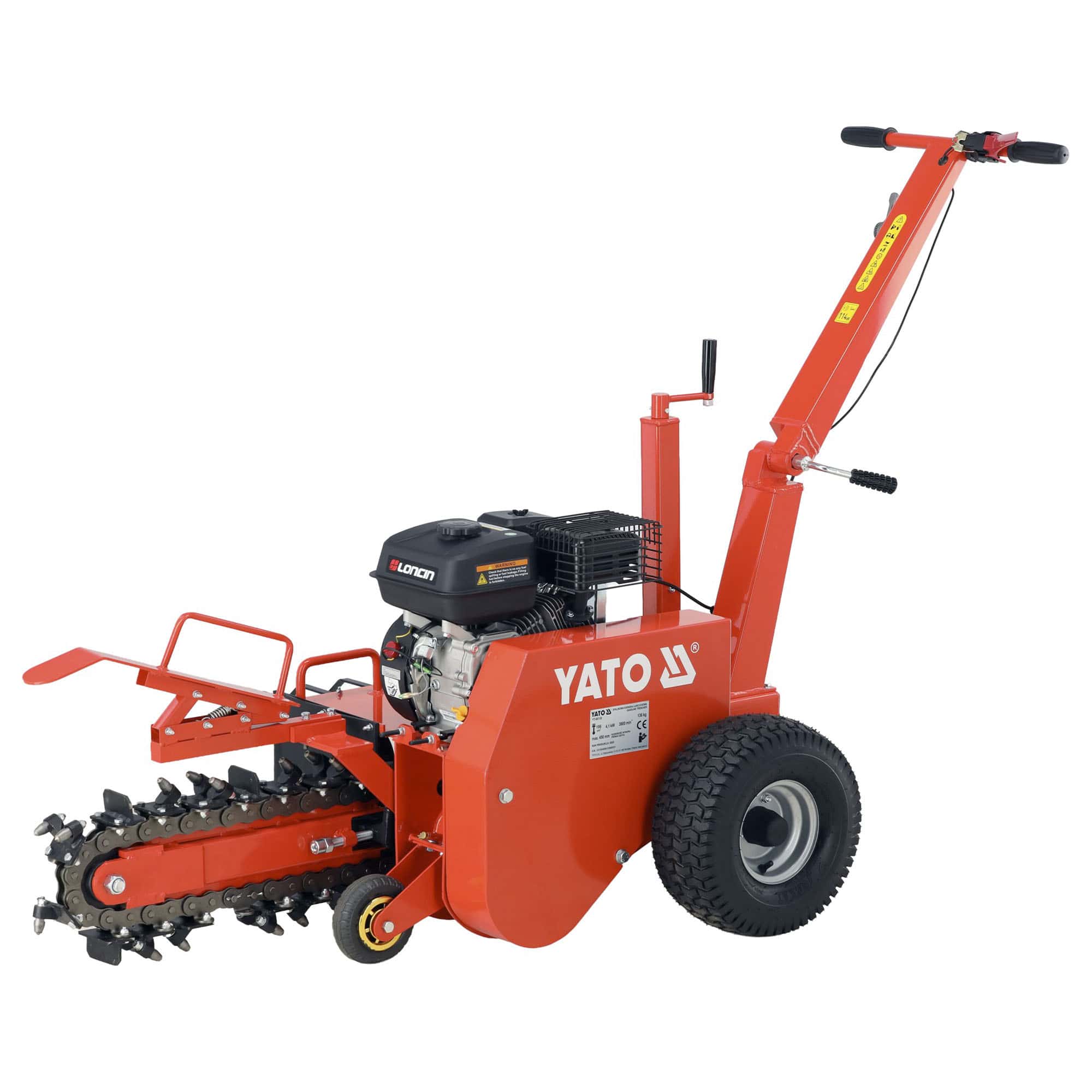 Ketjukaivuri / salaojakone Loncin 6,5 hv, Yato - Image 3