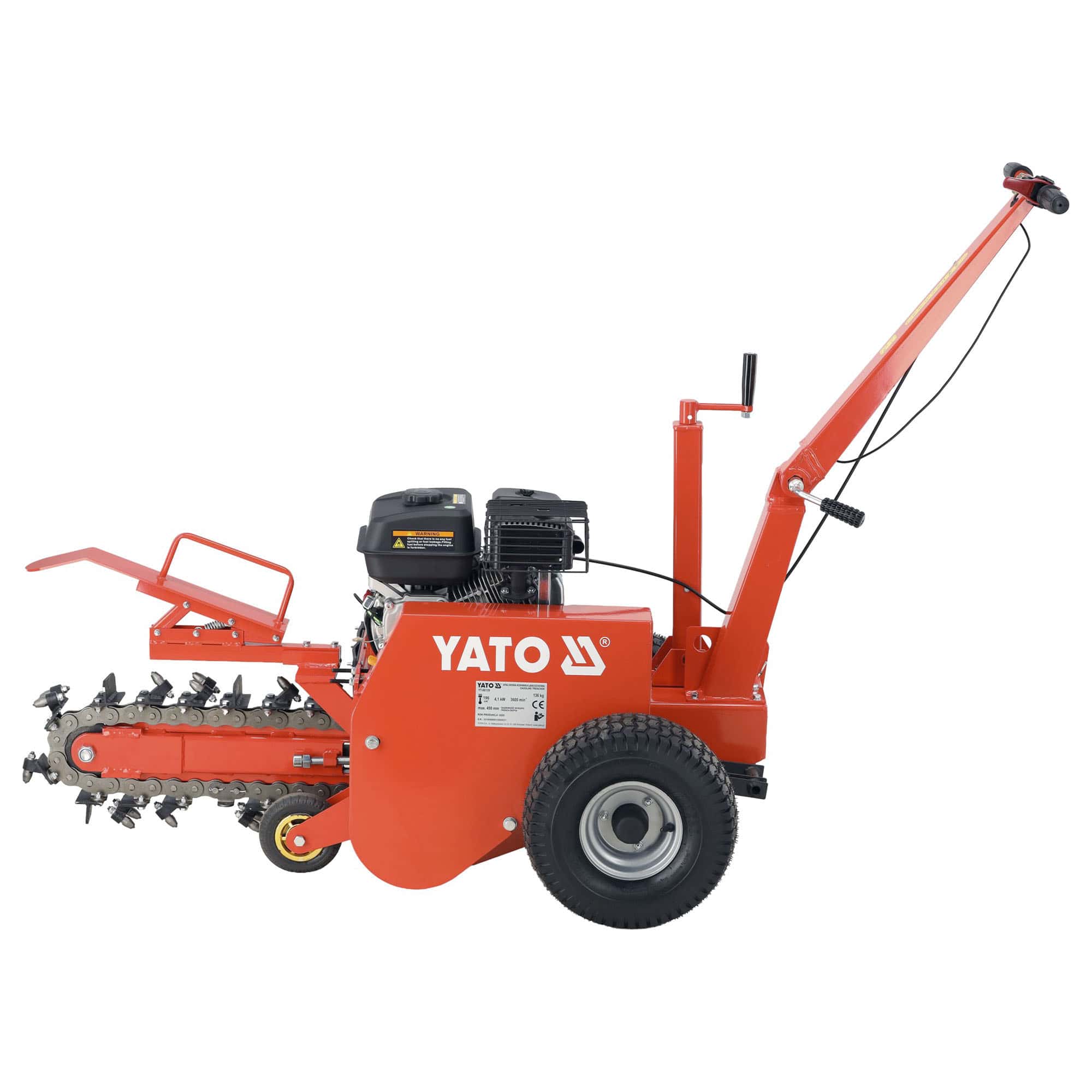 Ketjukaivuri / salaojakone Loncin 6,5 hv, Yato - Image 4