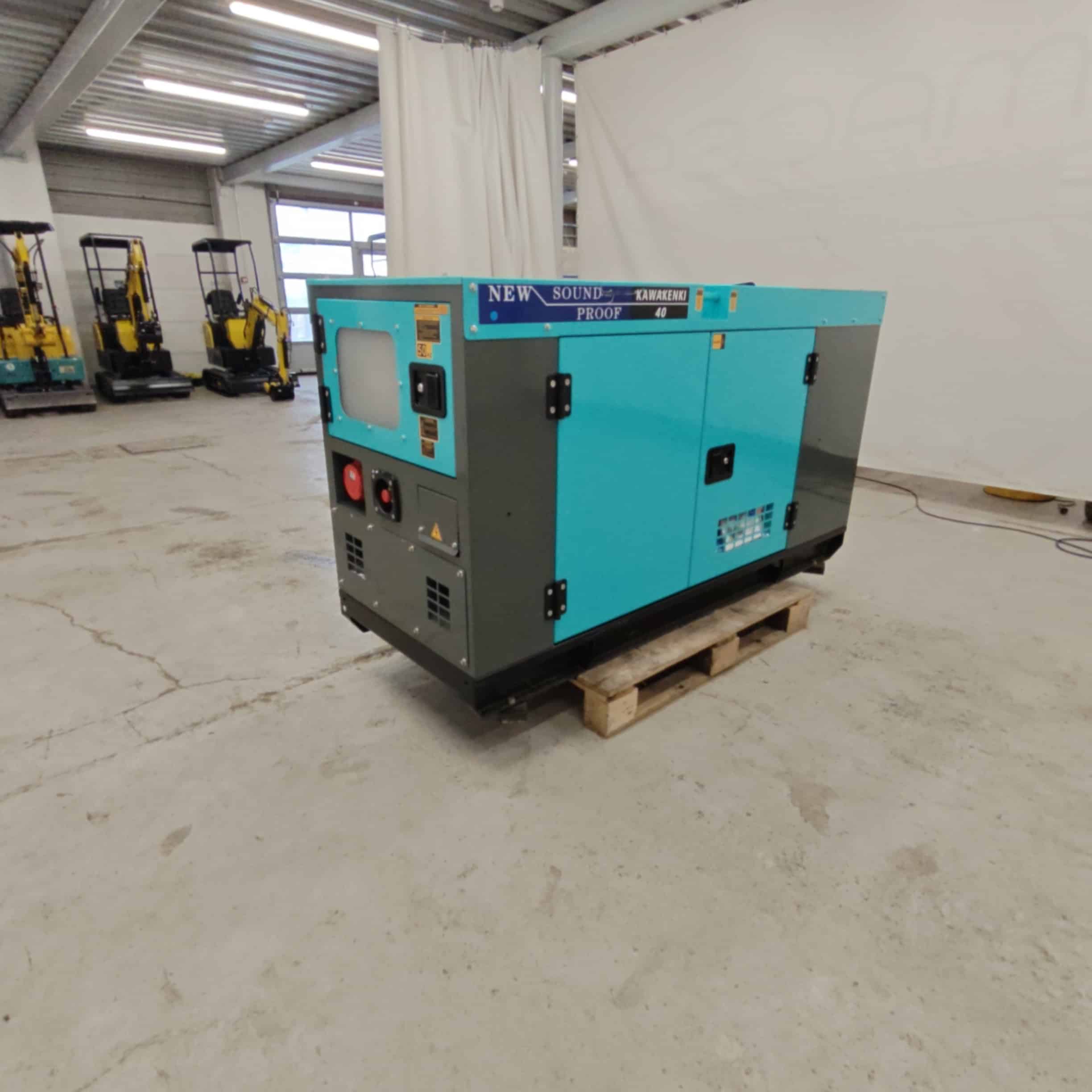 Kawakenki KK40-III-SSS 40kVA Generator, 4 Cylinder Engine s/n 25120690 vm. 2025