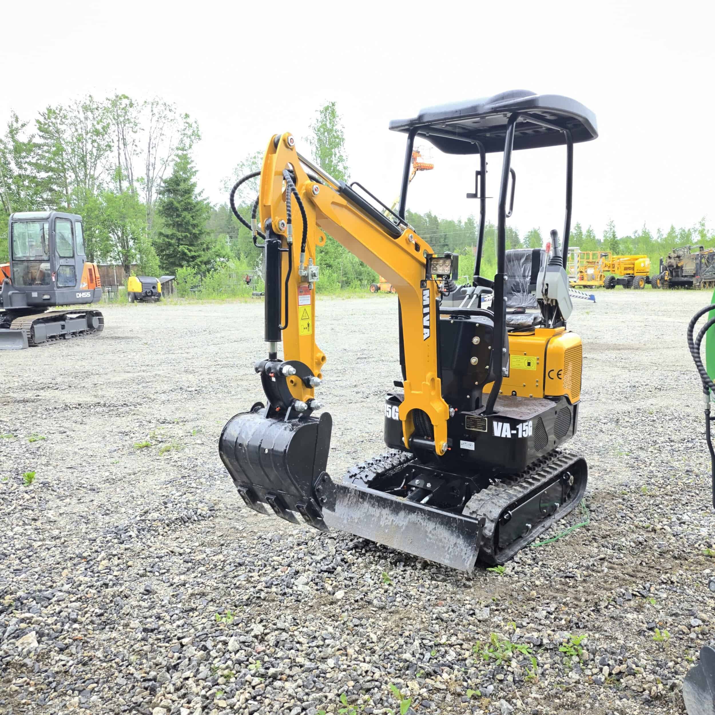Miva VC15G Kumitelainen minikaivuri