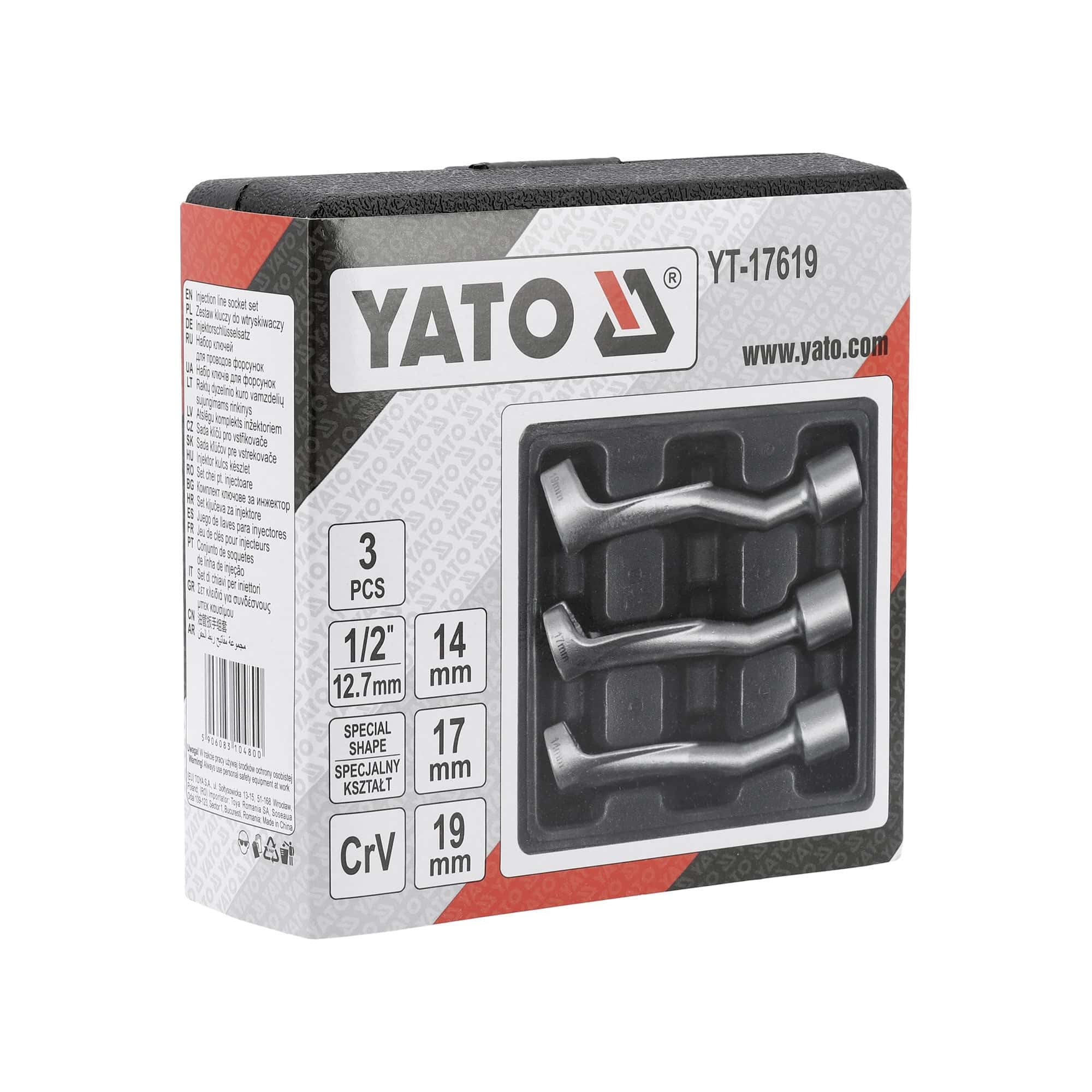 Suutinhylsysarja / hylsysarja polttoainelinjalle 1/2", Yato - Image 4