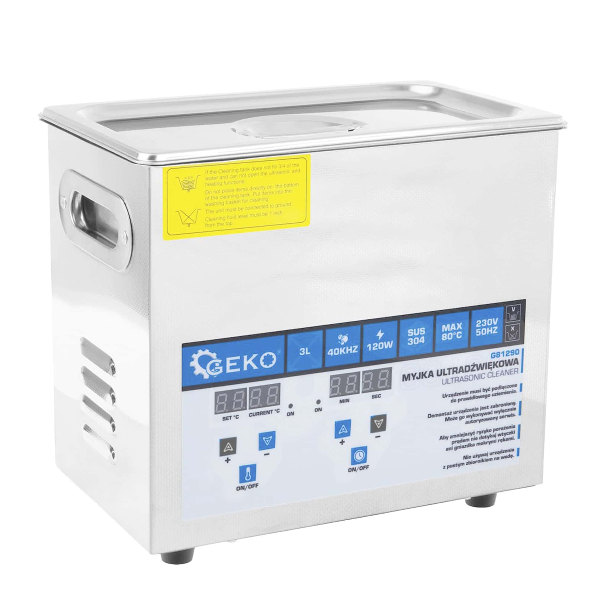 Ultraäänipesuri 120W 3 L, Geko - Image 2