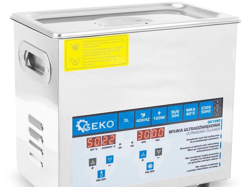 Ultraäänipesuri 120W 3 L, Geko