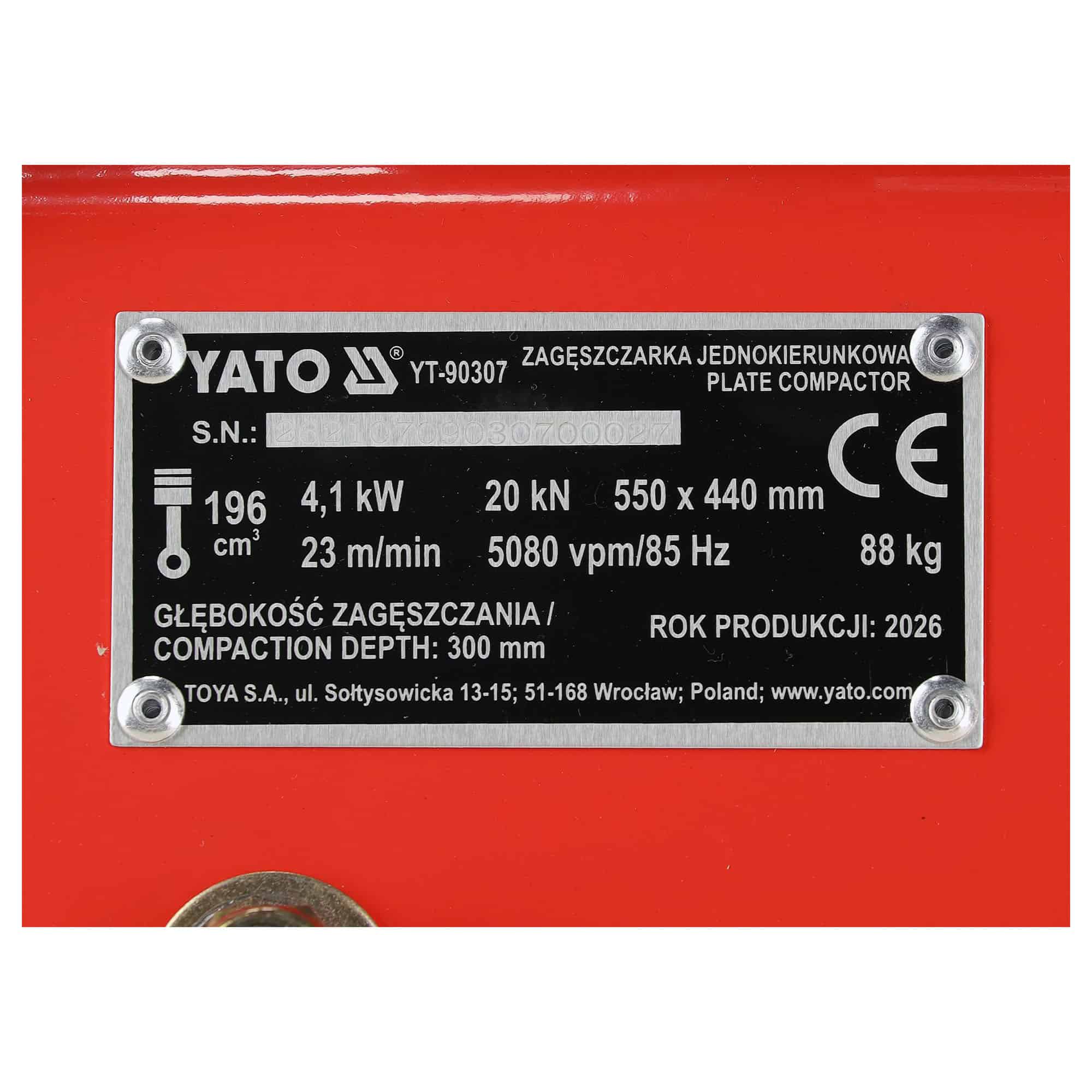 Maantiivistäjä / tärylätkä 88 kg, Yato - Image 16
