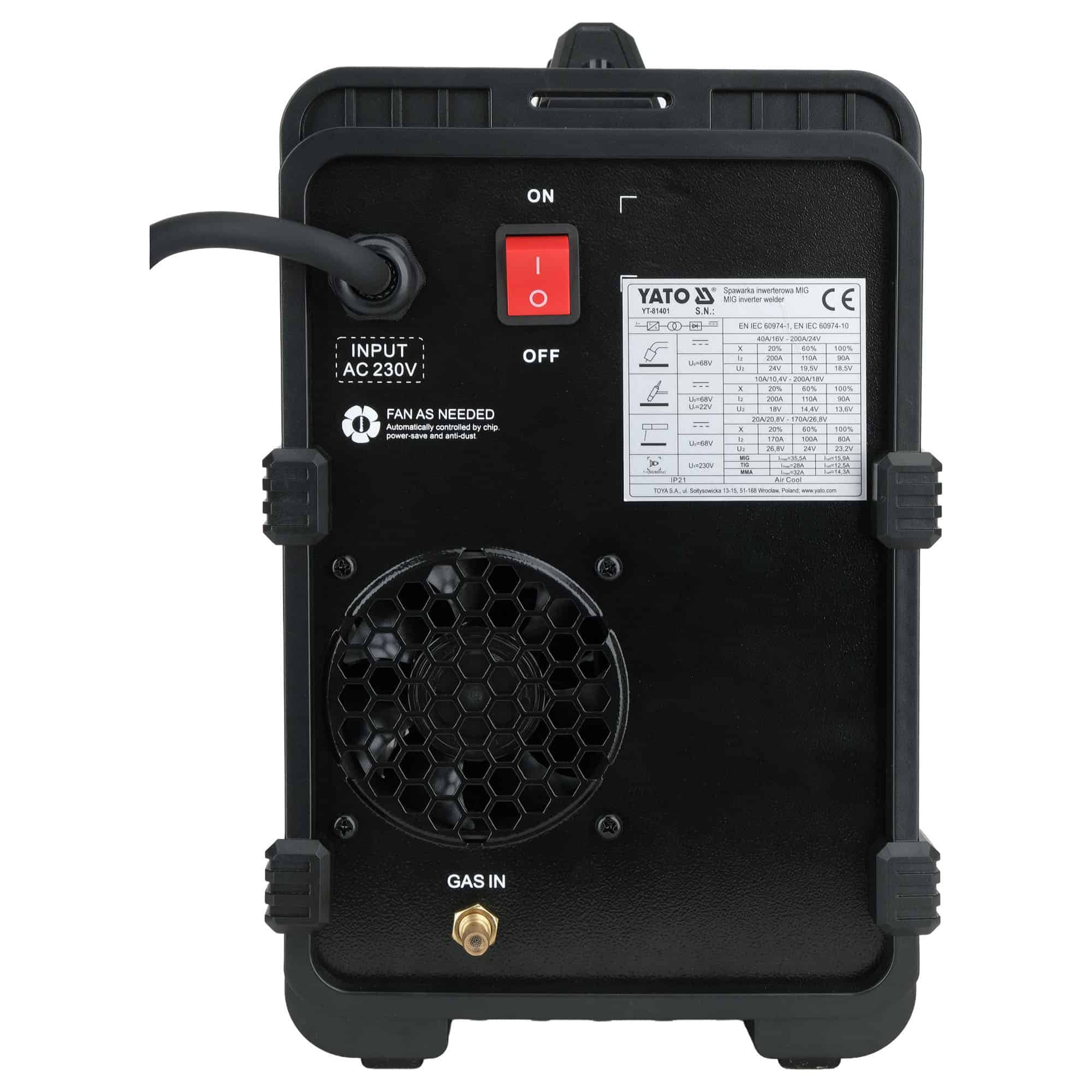 Hitsauskone MIG / MAG 30–200A, Yato - Image 6