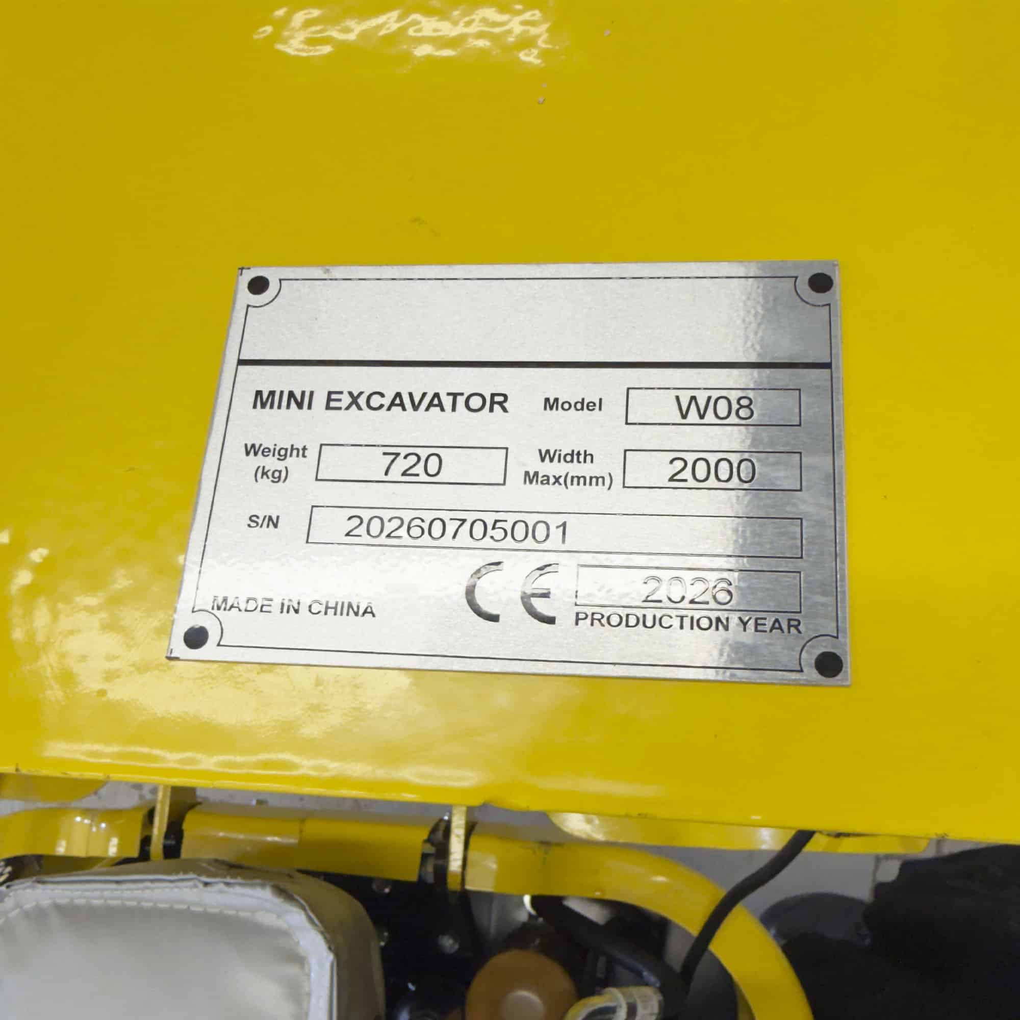 Minikaivuri tyvitaitolla, H-Power W08 - Image 20